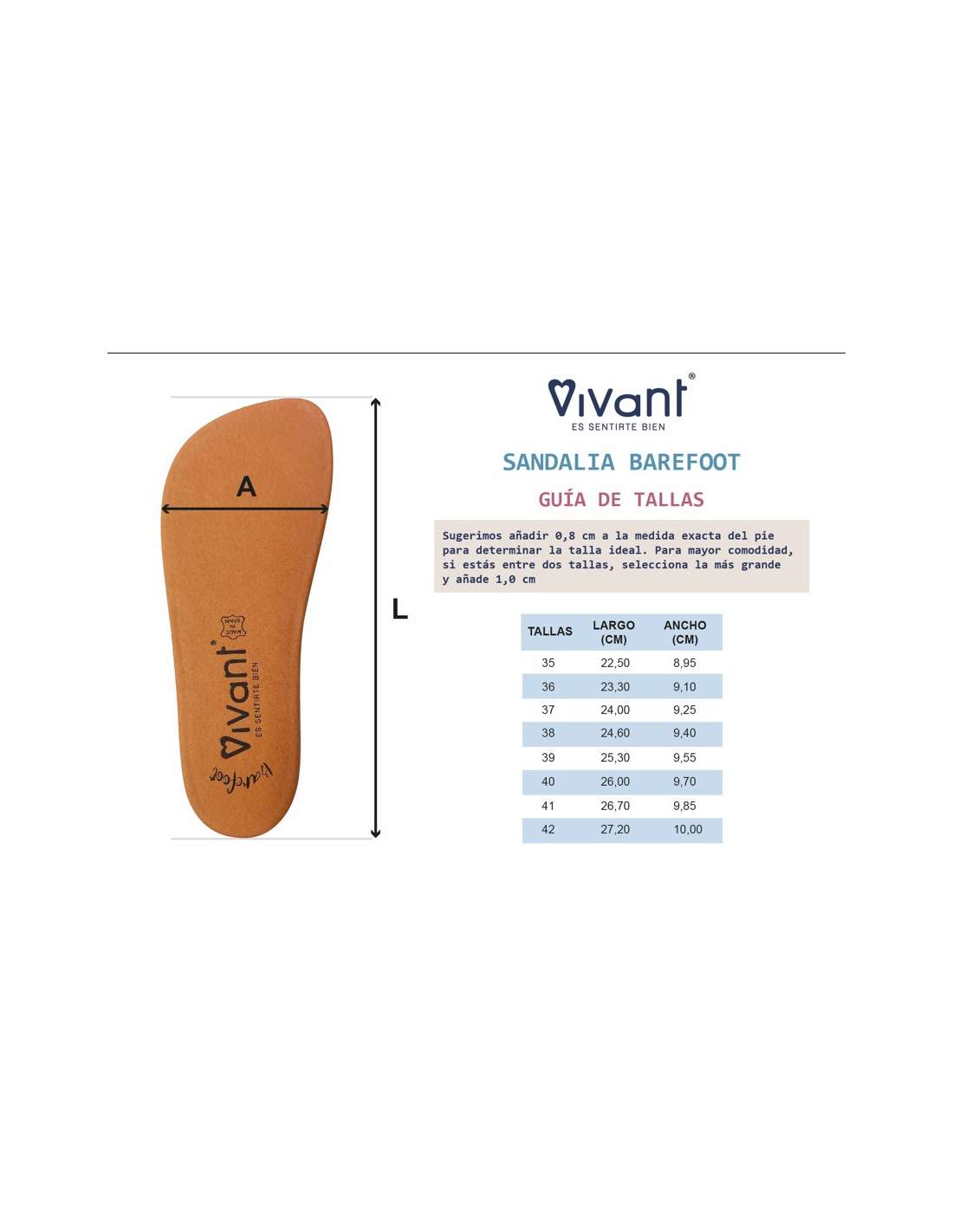 Sandalia Barefoot Adulto - Vivant - Dalia Nobuck