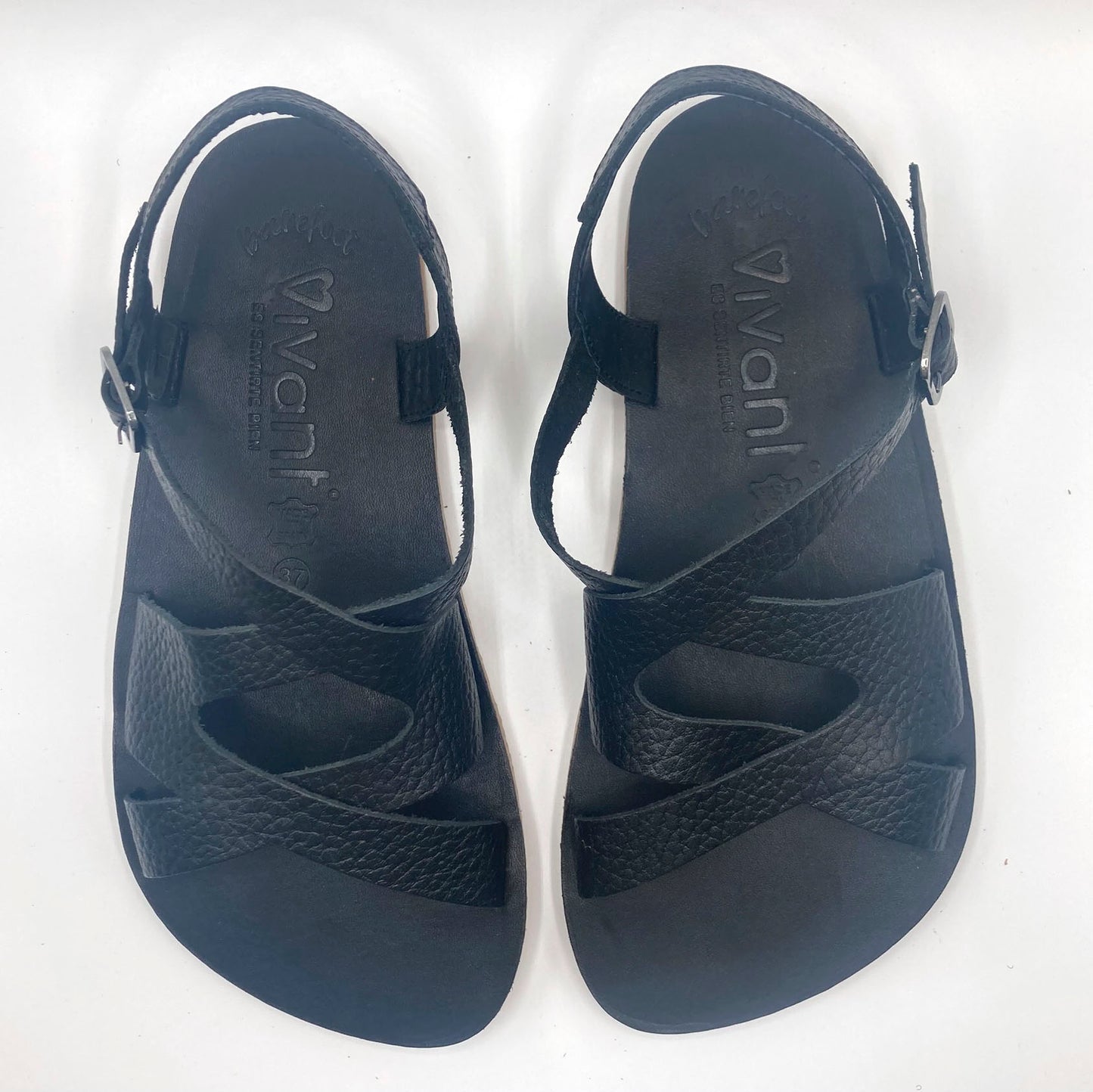 Vivant - Sandalia Barefoot Adulto - V-8104 Piel Rustick Negro